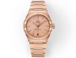 V+ Factory OMEGA Constellation  New 41mm Rose Gold-Meteorite Dial Watch